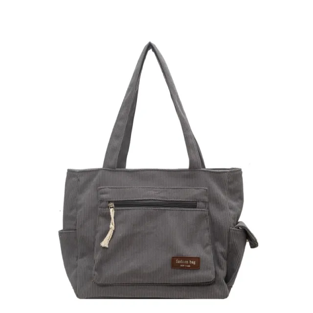 Large Capacity Woven Handbag Big Bag Women's New Canvas Gray - Shop at LoveMi