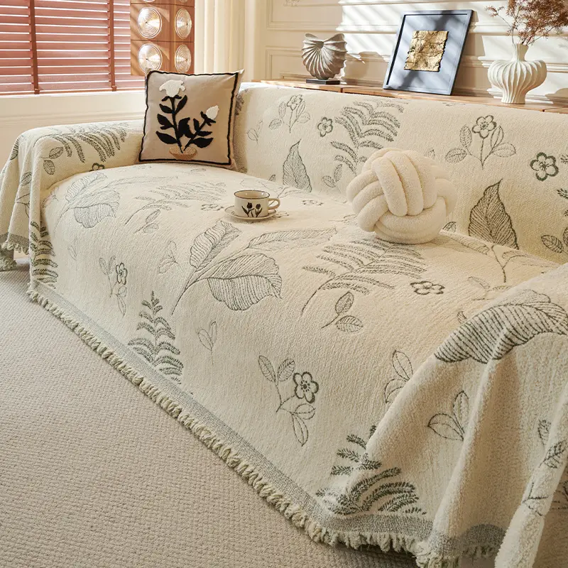 Winter Plush Luxury Chenille Retro Sofa Cover