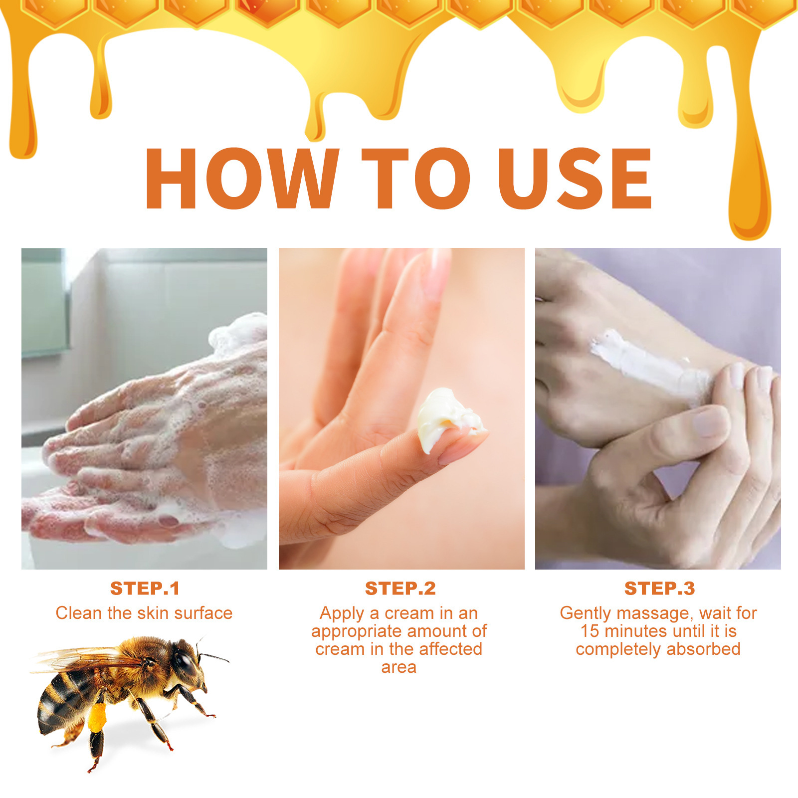 Crème mains et pieds au venin d'abeille — Soin réparateur 30 g 8
