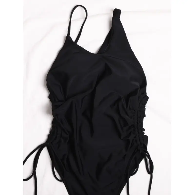 Women's Clothing Lacing Sloping Shoulder Dress