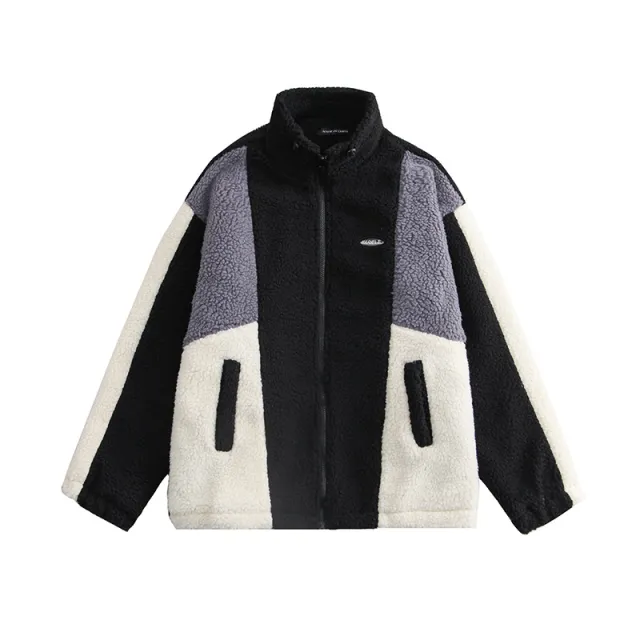 Cashmere Warm Stand Collar Couple Jacket Black - Shop at LoveMi
