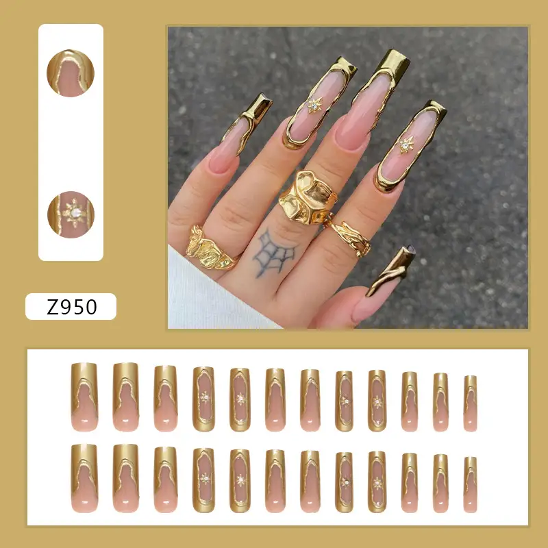Nail Stickers Removable Nail Simple French Star