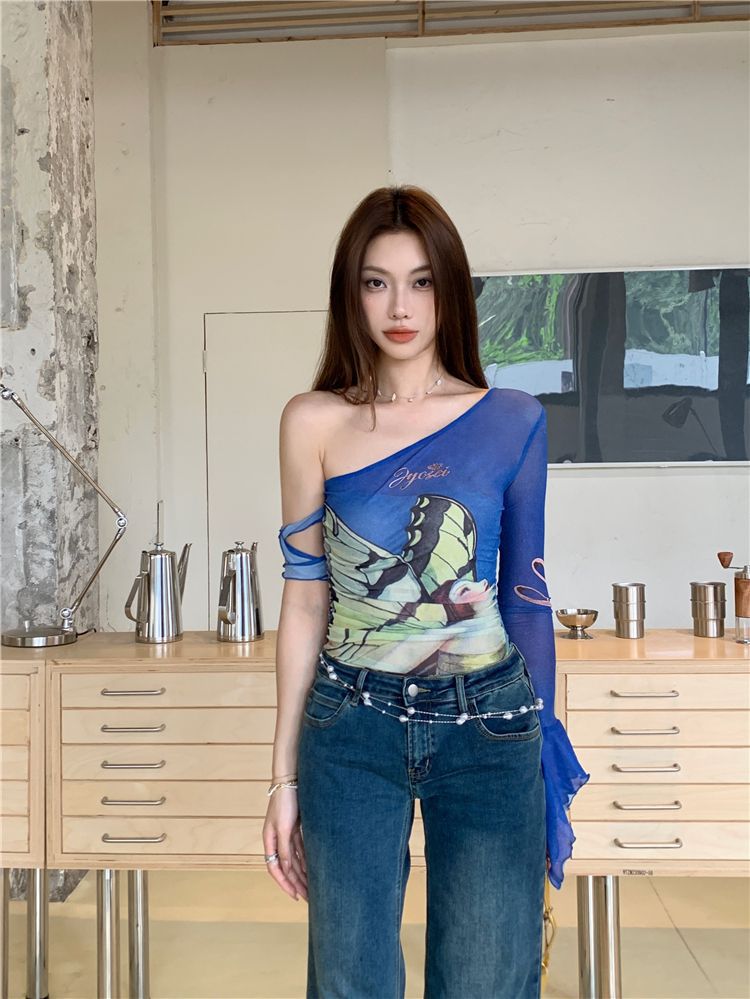 Women's Summer New Crossbody Versatile Slimming Short Top Trendy