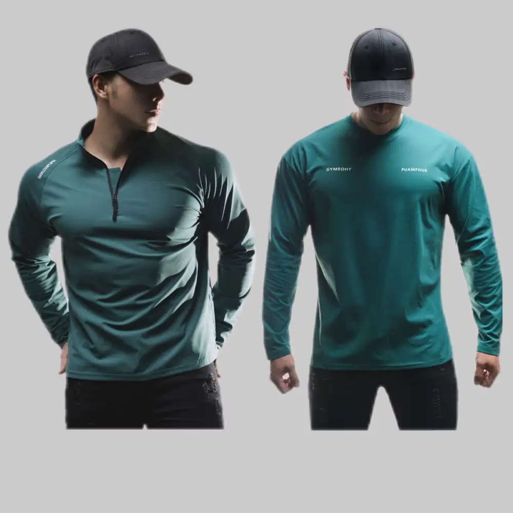 Clone Cotton Half Placketround Neck Fashion Sports Sweater Casual
