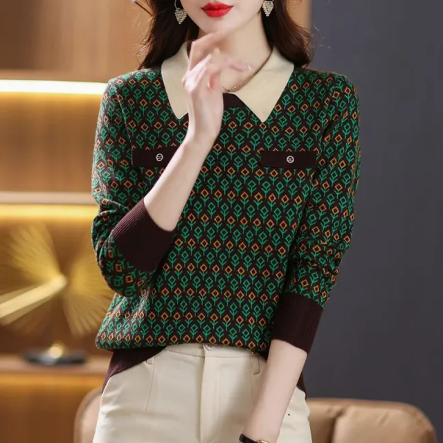 Short Chic Loose Pullover Floral Top Brown - Shop at LoveMi