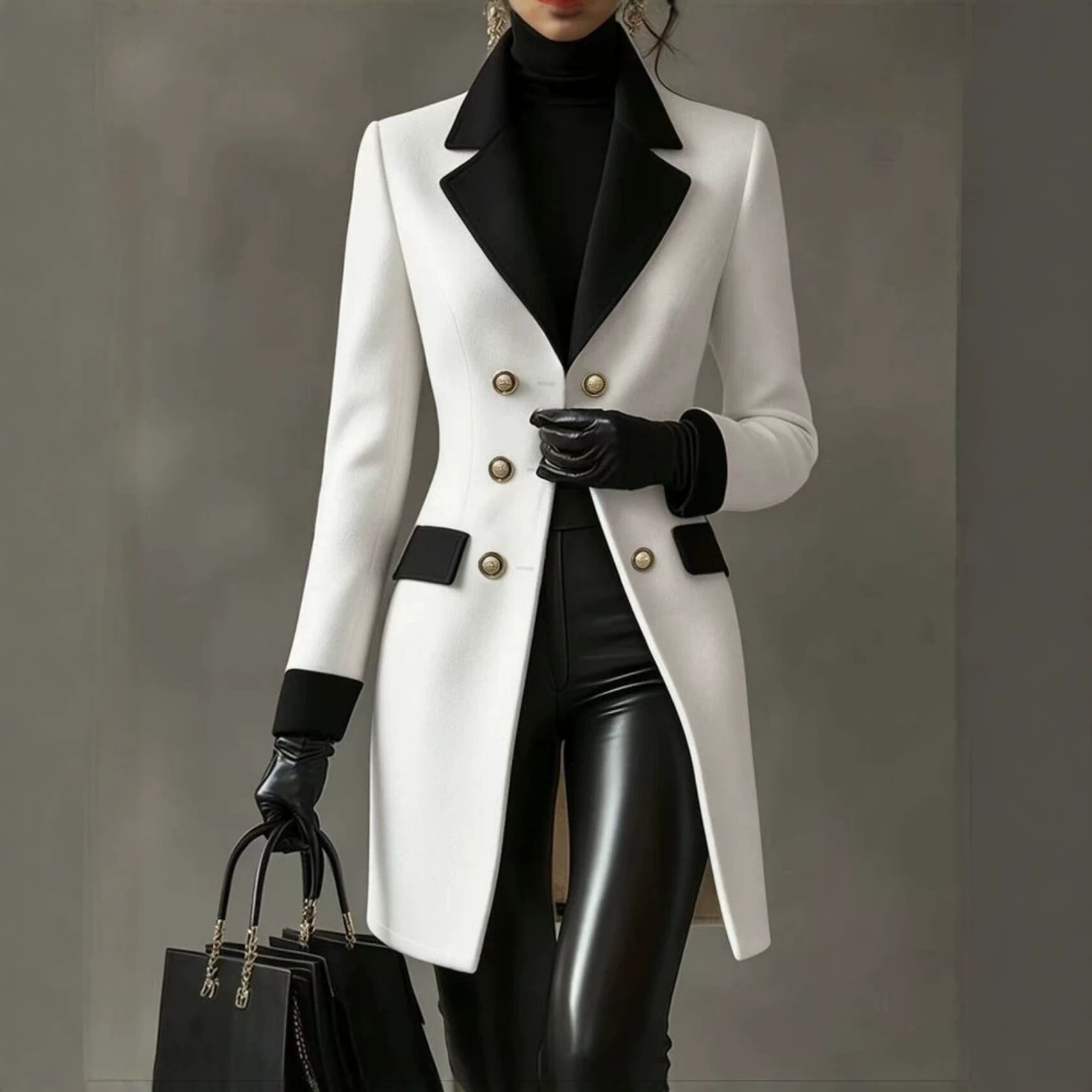 Women's Mid-length Waist-cinching Slimming And Elegant Coat