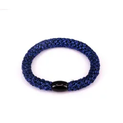 Women's Headband Accessories Elastic Rubber Band Hair Ring - 99 Navy Blue Glitter - View 1