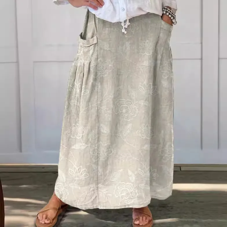 Women's Retro Element Printed Skirt - Style 1 R188016-2Xl