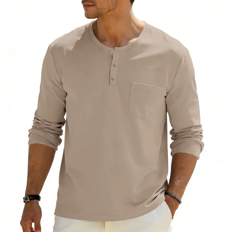 American-Style Retro Autumn Mens Loose-Fit Long-Sleeve Top