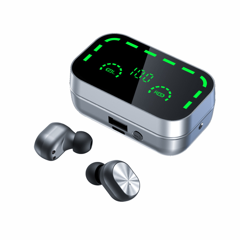 YD05 Bluetooth Headset TWS Mirror Large Screen Digital Display Sports - Image 7