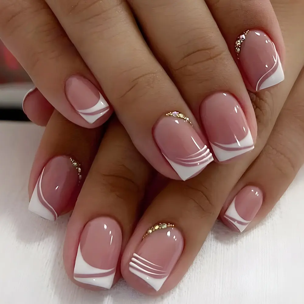 Simple French Wear Nail Short Pure Desire