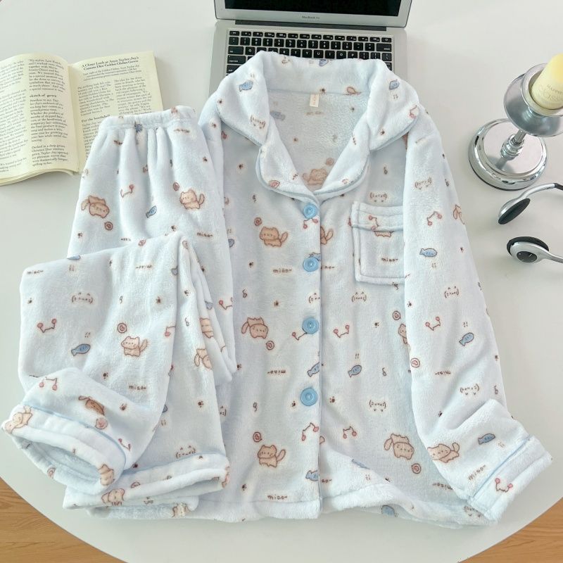 Pajamas Women's Long-sleeved Trousers Homewear Suit