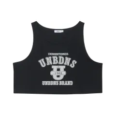 Summer Women's Clothing Series Street Fashion Special-interest Fashion Vest T-shirt - Black - View 1