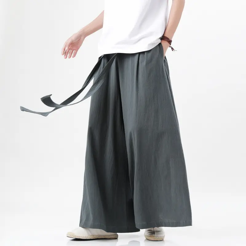 Cotton And Linen Plus Size Loose Trousers