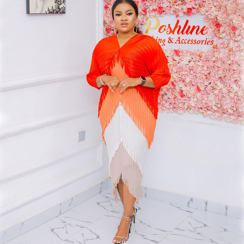 Pleated Tassel Midi Dress, picture 3 of 10