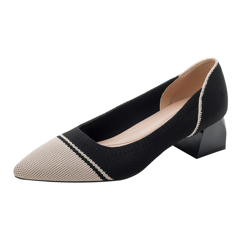 Flyknit Pointed-Toe Chunky-Heeled Pumps, picture 10 of 11