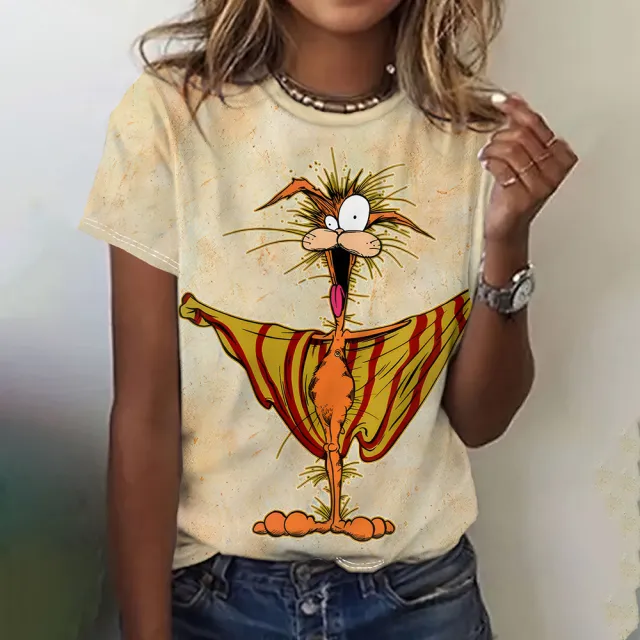 Printed Animal Casual Short sleeved Top Female C01W23Ssdm43Jx00162 M - Shop at LoveMi