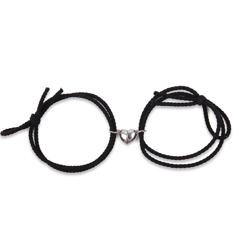 Heart Magnet Pendant Couple Lovers Friendship Bracelet