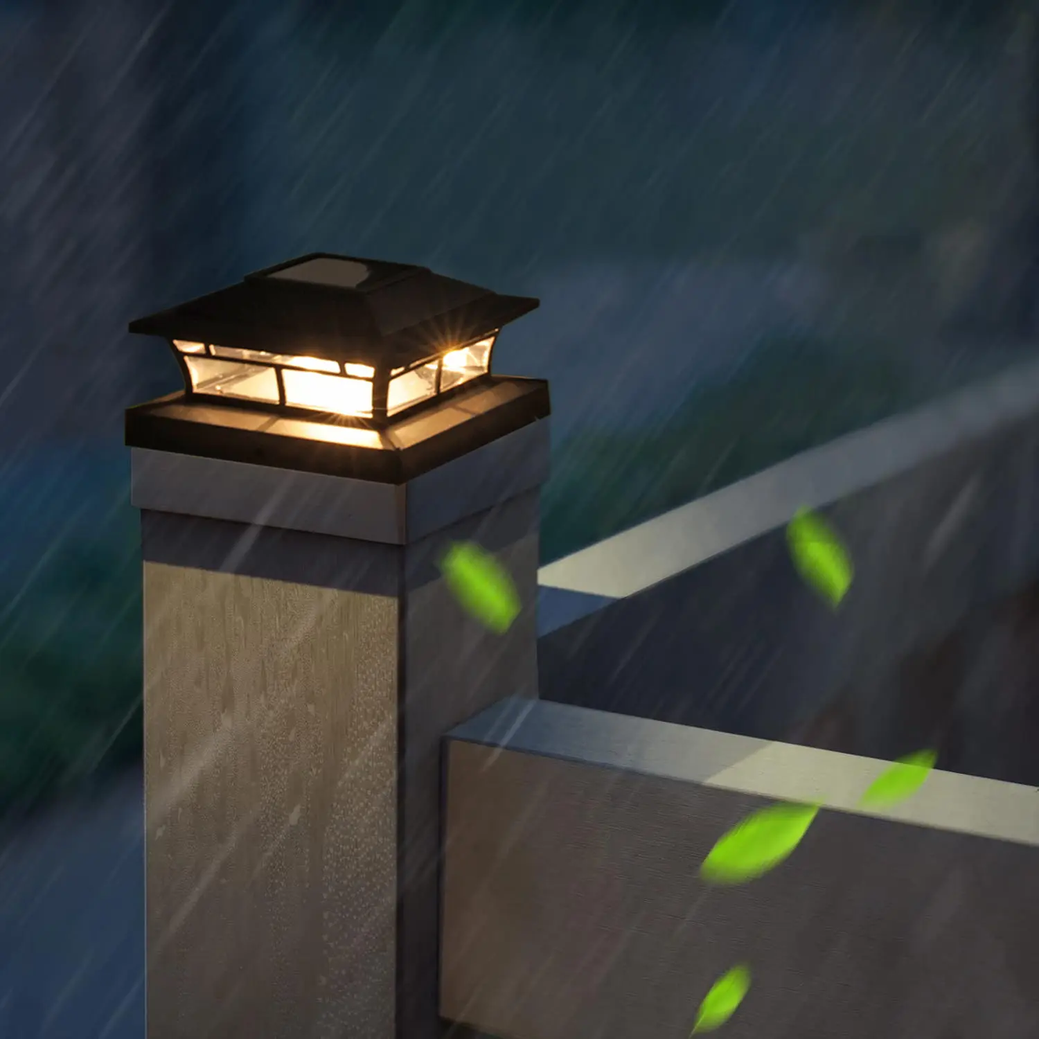 Solar Pile Fence Outdoor Yard Lamp Garden