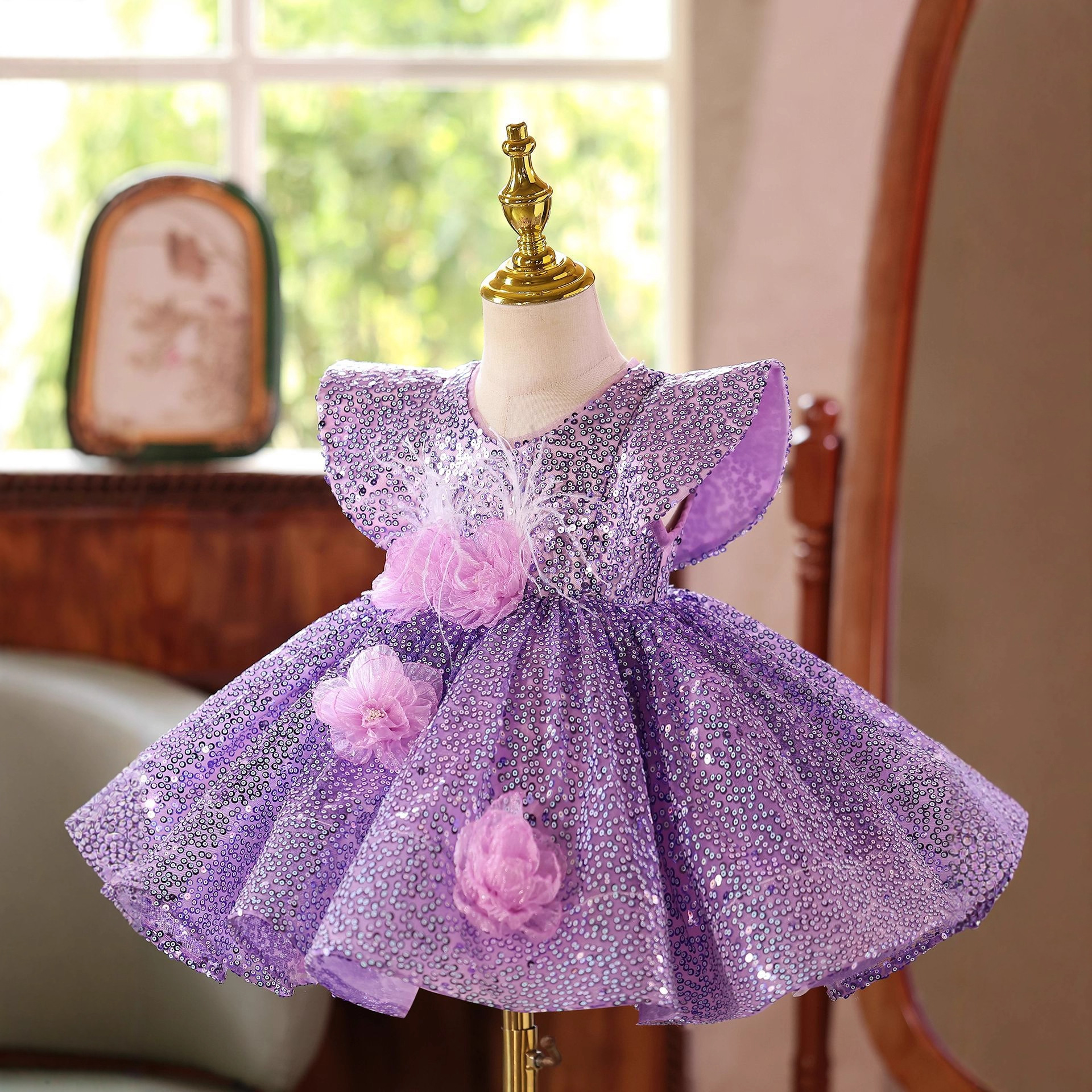 Girls First Birthday Formal Dress High-end Hostess Outfit