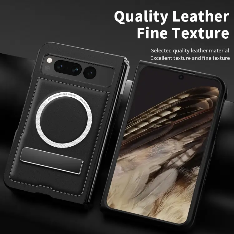 PixelFold Phone Case Magnetic Hardware Bracket Folding Protective Leather Case