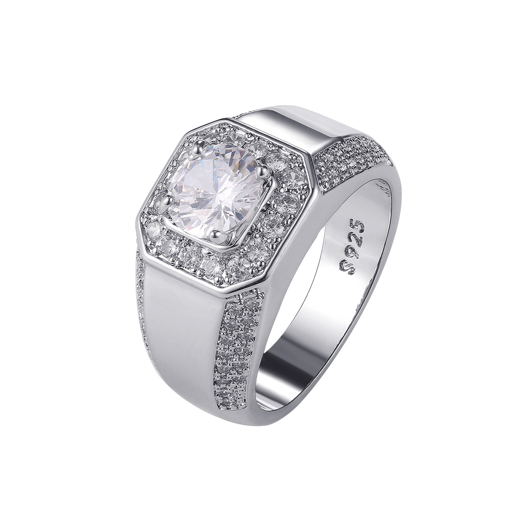 Luxury Exquisite Ring Silver Plating 18k Platinum Simulation