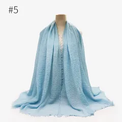 Monochrome Split Wrinkle Scarf Women's Toe Cap Shawl - Style 5 - View 1