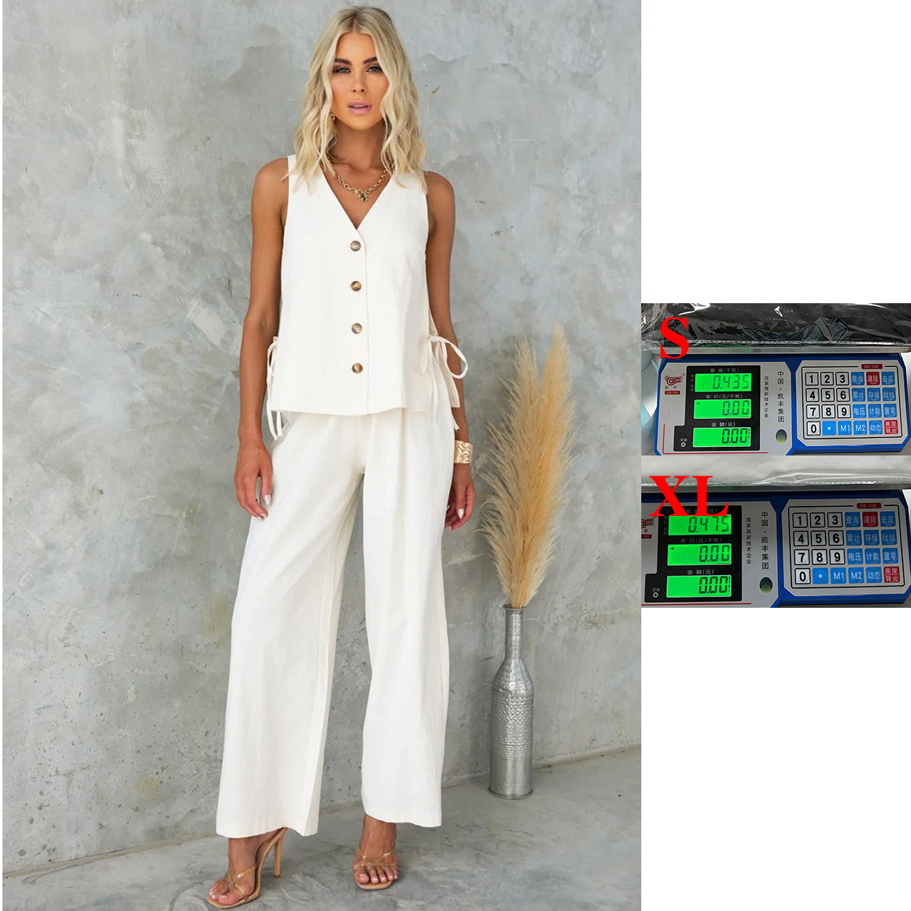 Vest Single-breasted Casual Fashionable Trousers Solid Color Suit