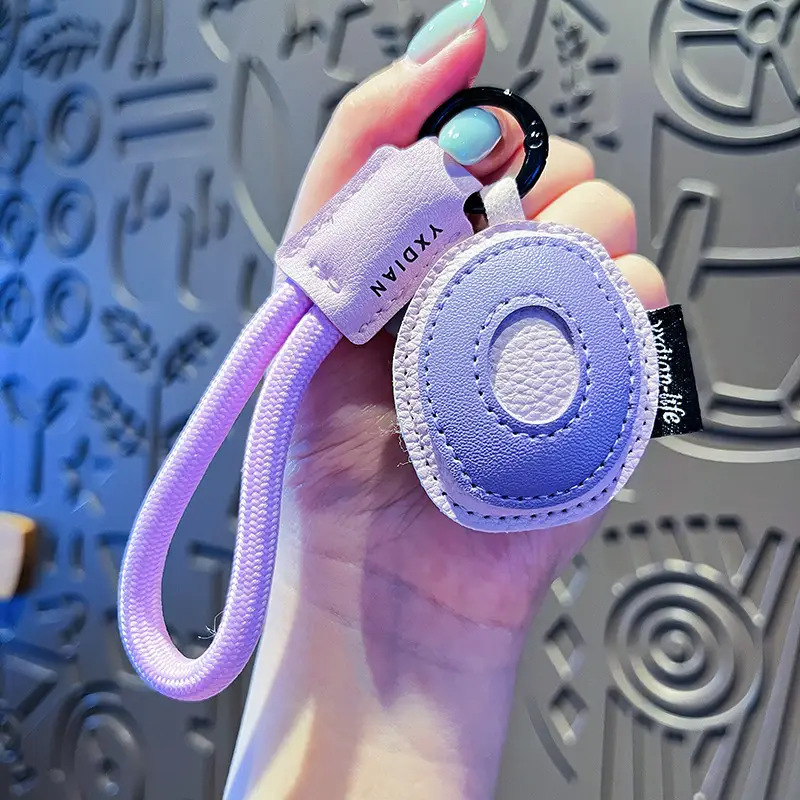 Creative Cartoon Leather 26 Letters Keychain For Women