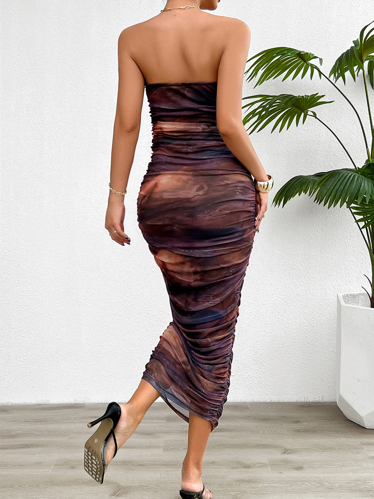 Women's Graceful Tube Top Blooming Dress - Image 17