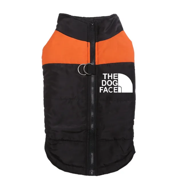 Waterproof Dog Clothes Pet Coat Winter Thermal Vest Orange - Shop at LoveMi