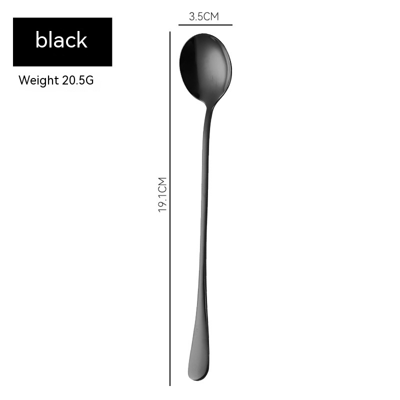 Black Round Spoon