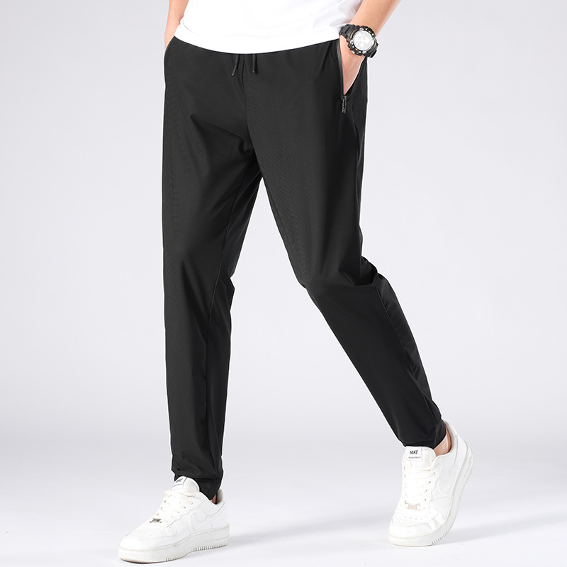 Men's Summer Plus Size Ice Silk Quick-drying Sports Pants