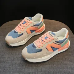 Autumn New Ins Korean Style Breathable White Shoes For Women - Blue - View 1