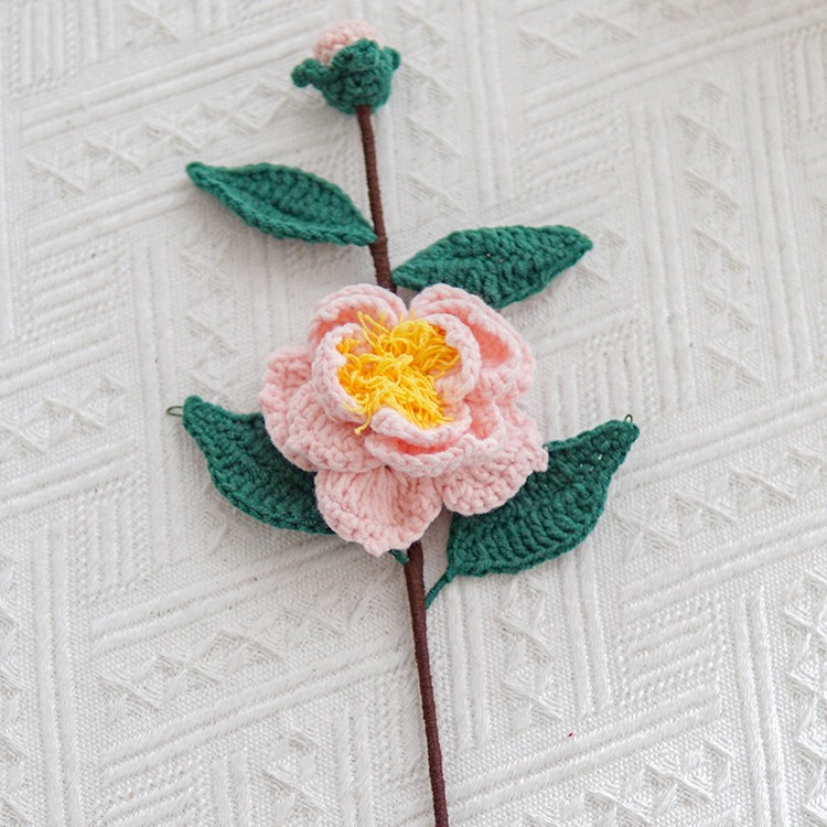 Hand-knitted Finished Yarn Bouquet Of Knitted Artificial Flowers 27