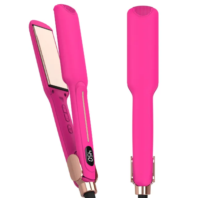High Temperature Infrared Salon Professional Straightening Hair Curler Rose Red - Shop at LoveMi