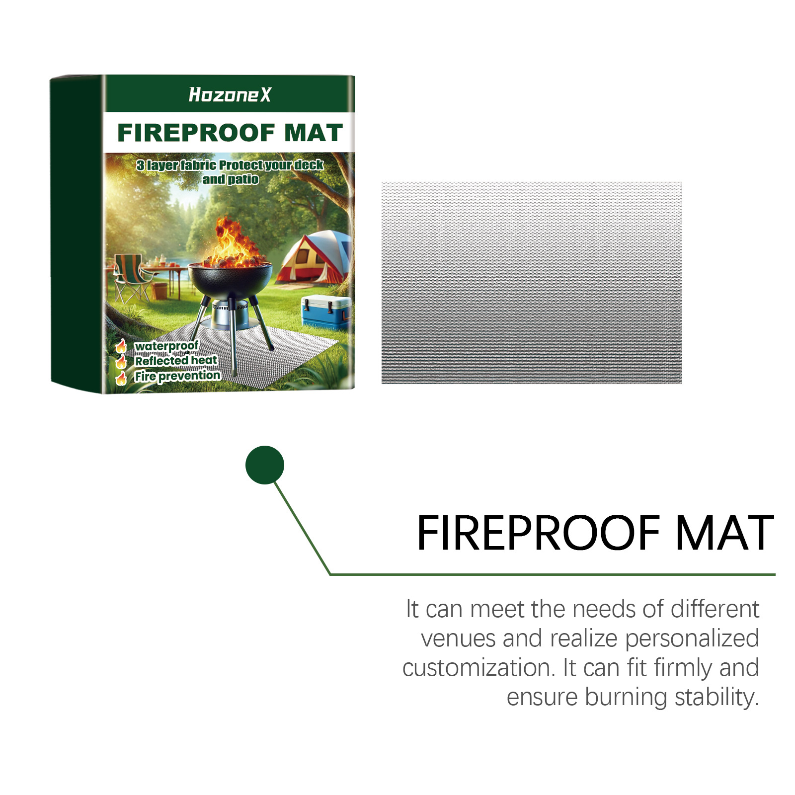 Title 5, Portable Barbecue Fireproof Pad Outdoor Lawn