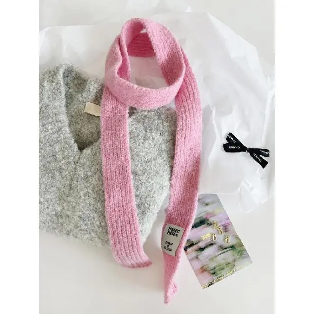 Y2g Cute Fashionable Long Thin Scarf Girl Pink - Shop at LoveMi