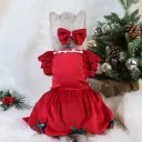 Red Dress Headdress Flower