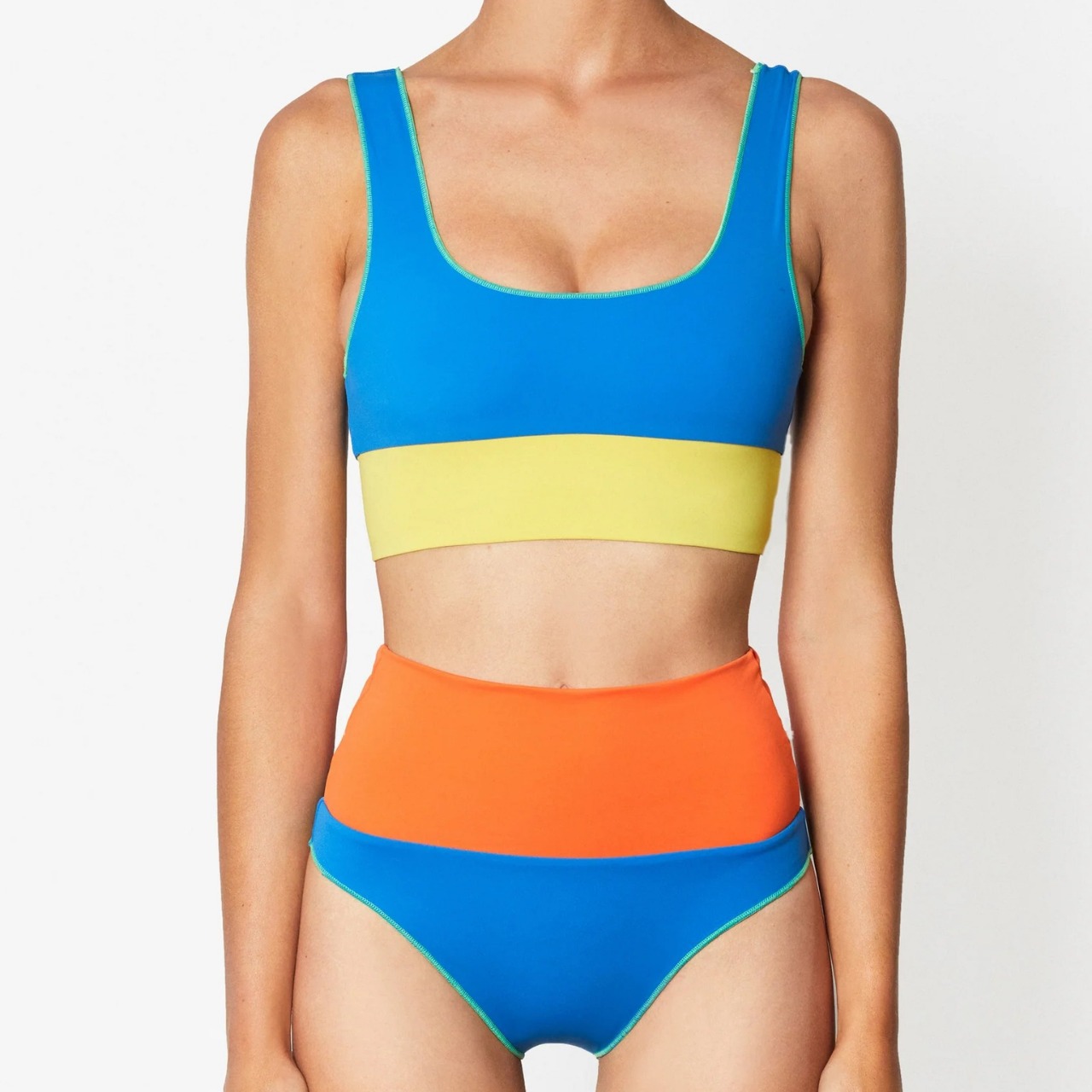 Swimsuit Split Color Matching Bikini