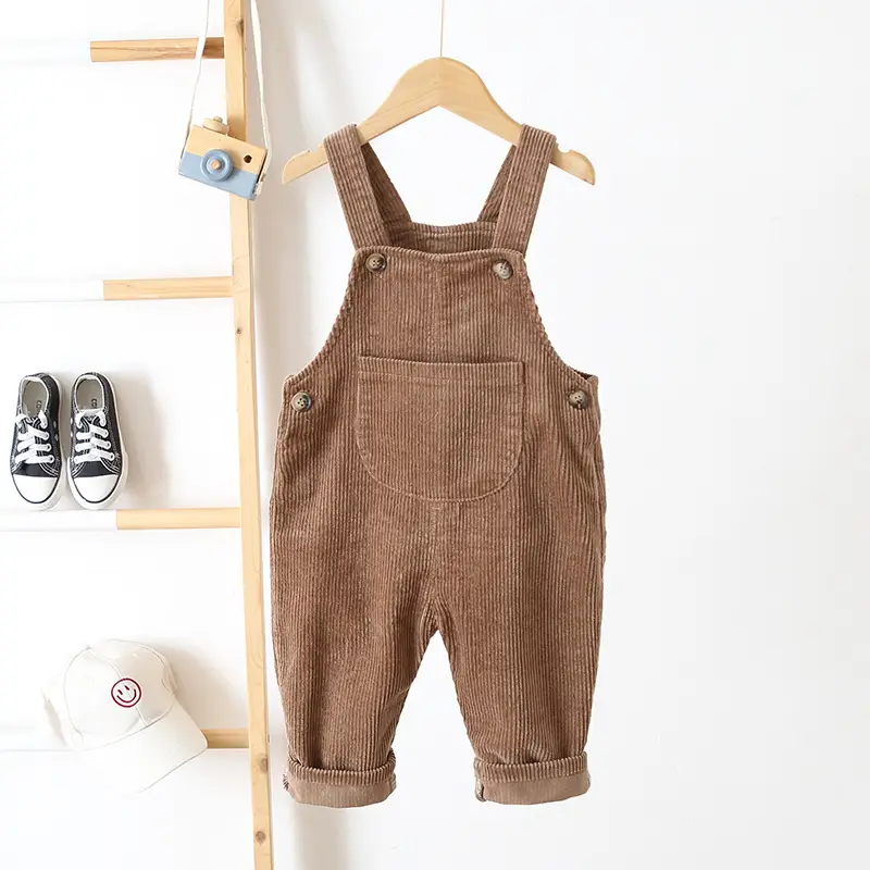 Korean Style Children's Corduroy Overalls