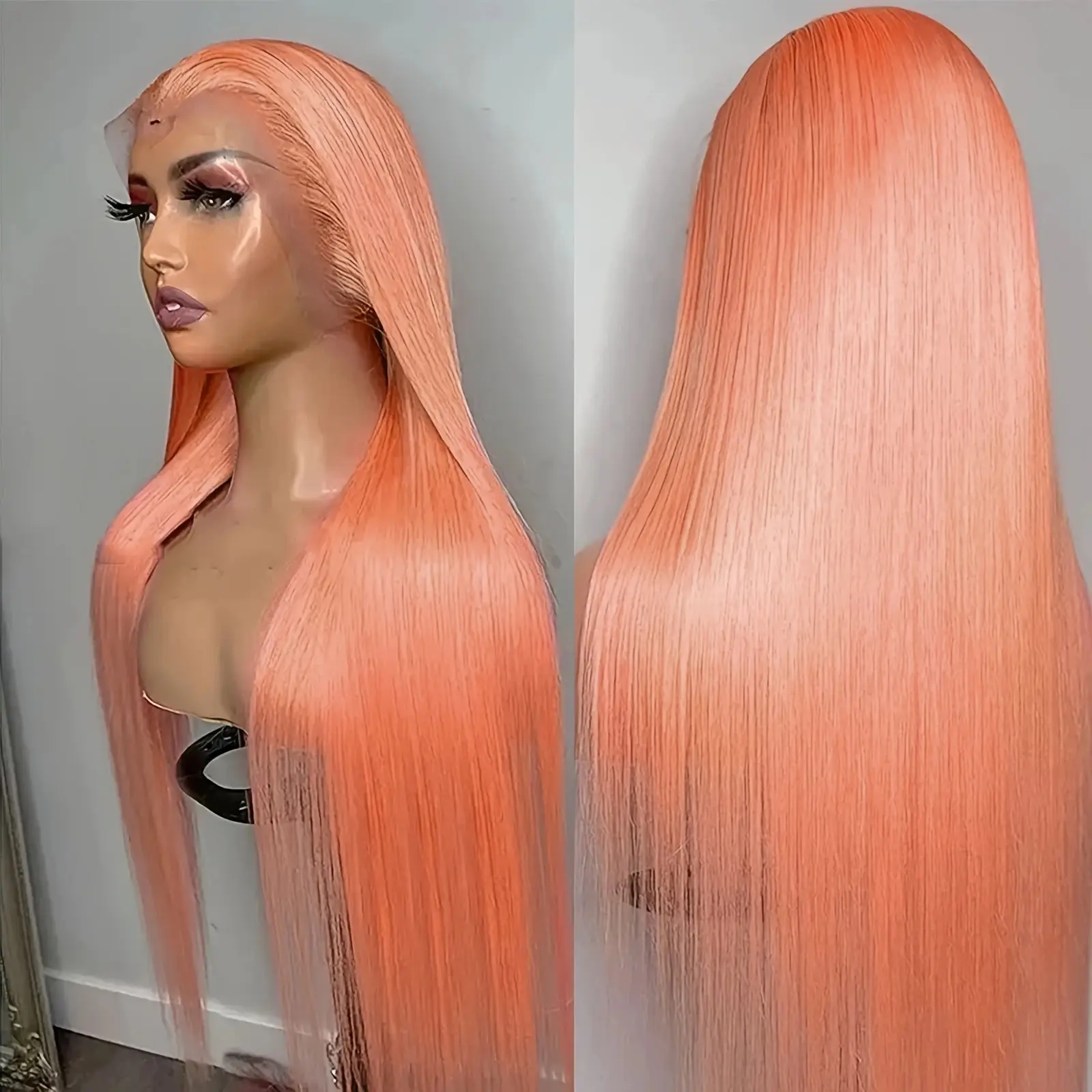 Light Orange Long Straight Hair 134 Front