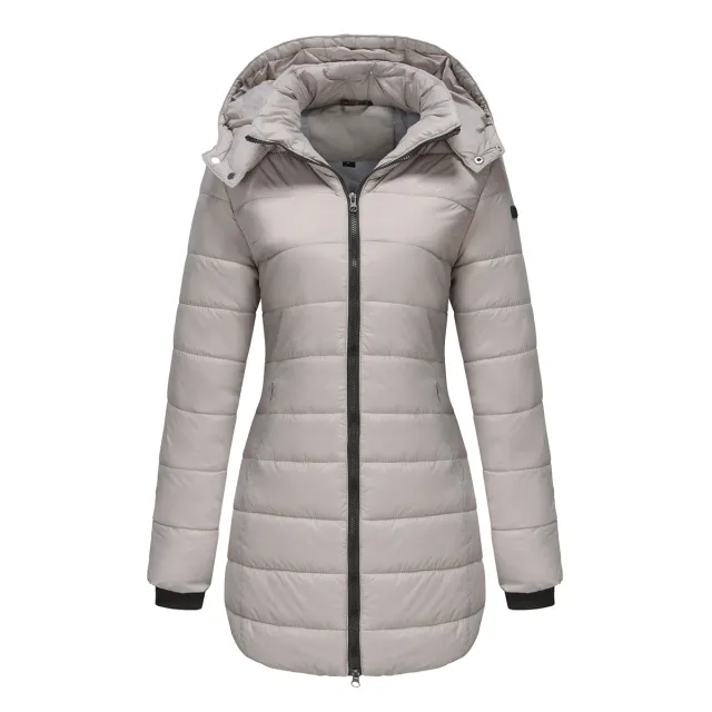 Waterproof Long sleeved Cotton padded Jacket Dark Gray - Shop at LoveMi