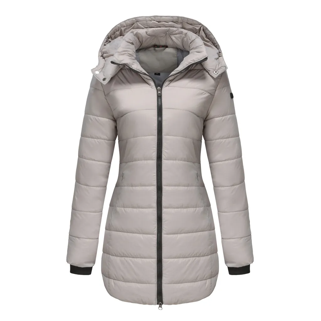 Waterproof Long-sleeved Cotton-padded Jacket - Dark Gray