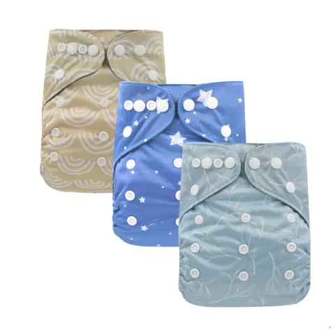 Floral Patterned Breathable Leak-proof Baby Diaper Covers Washable Cloth