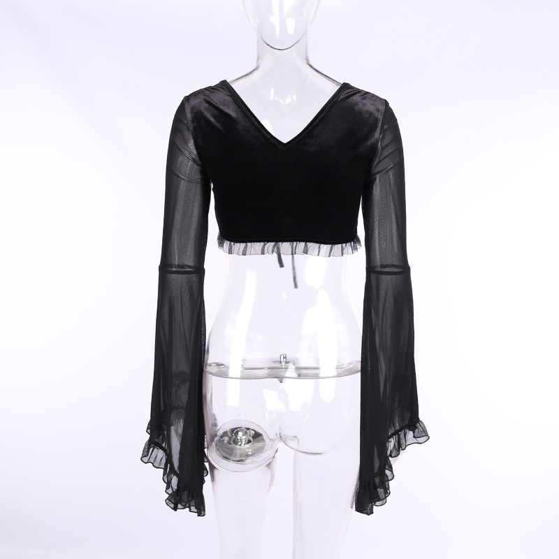 Title 10, New Chiffon Flared Lace Patchwork Tube Top Long...