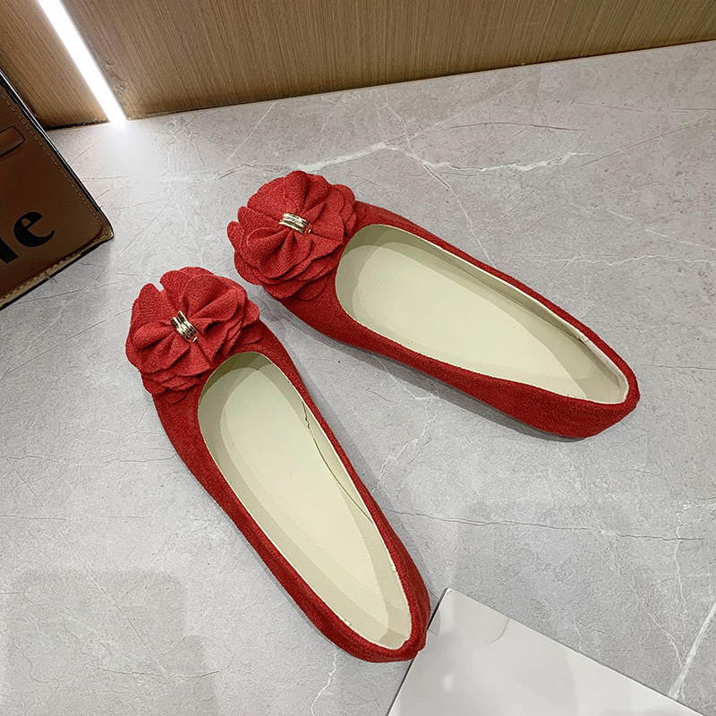 Women's Floral-toe Low-cut Flat Shoes