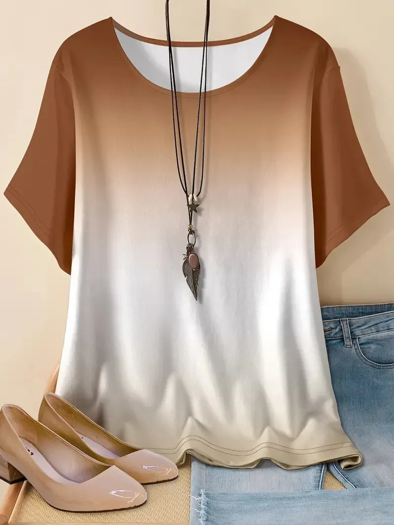 Casual Sports Loose Round Neck Short Sleeve - Me01Me01Zn241013Y027
