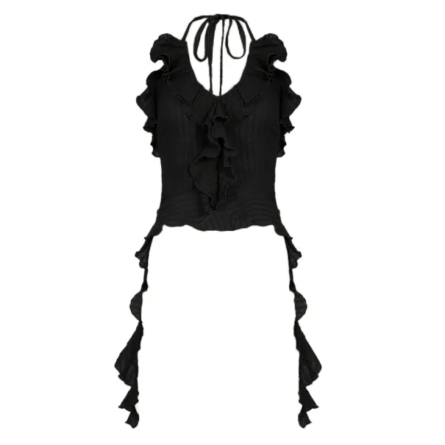 Summer Beach Vacation Style Backless Sexy Short Sling Black - Shop at LoveMi