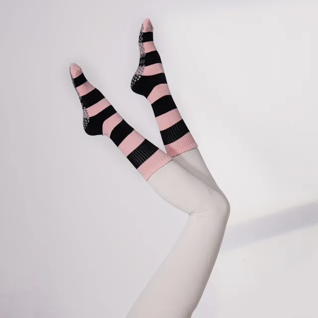 Long Tube Pilates Non slip Yoga Non slip Professional Female Pressure Sports Socks Dance Pink Black - Shop at LoveMi